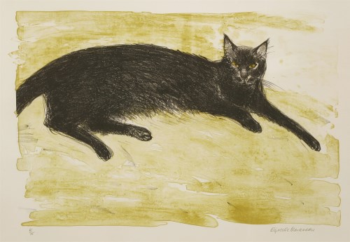 Lot 11 - Dame Elizabeth Blackadder RA RSA (b.1931)
BLACK CAT
Lithograph printed in colours