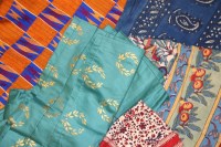 Lot 243 - A collection of assorted fabric samples