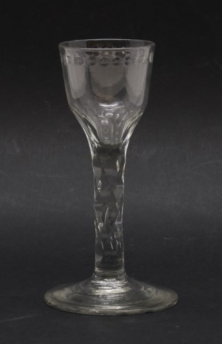 Lot 156 - An 18th century wine glass