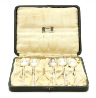 Lot 118 - An early 20th Century cased set of Liberty & Co Ltd silver spoons