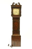 Lot 535 - A 19th century oak crossbanded 30 hour longcase clock