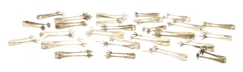 Lot 89 - A collection of various sugar tongs