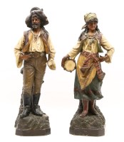 Lot 170 - A pair of 19th Century Johann Maresch terracotta figures