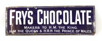 Lot 564B - Blue enamel 'Chocolate' sign