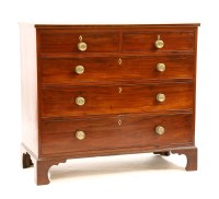 Lot 428 - A George III mahogany chest of two short over three long drawers