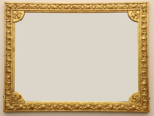 Lot 524 - A late Victorian gilt rectangular wall mirror
