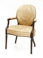 Lot 548 - An Hepplewhite-style mahogany elbow chair
