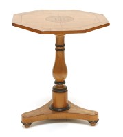 Lot 551 - A Biedermeier satin birch centre table