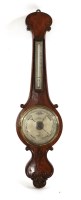 Lot 514 - A Victorian flame veneered mahogany wheel barometer
