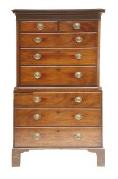 Lot 496 - A George III mahogany chest on chest