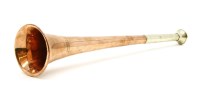 Lot 152A - A copper and brass hunting horn