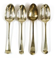 Lot 46 - Four Georgian silver tablespoons