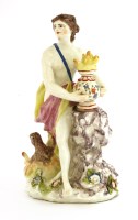 Lot 82 - A Bow figure of a classical youth emblematic of fire