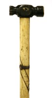 Lot 196 - A marine ivory and whalebone walking stick