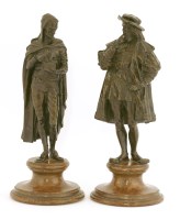 Lot 111 - A pair of bronze figures