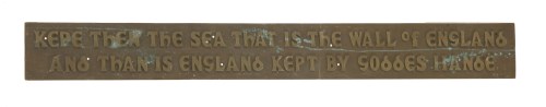 Lot 810 - A cast bronze plaque