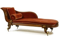 Lot 886 - An Empire period parcel-gilt mahogany chaise longue