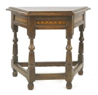Lot 591 - An oak side table