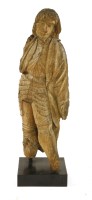Lot 599 - A limewood figure depicting St George in armour