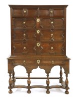 Lot 544 - An oak chest on stand