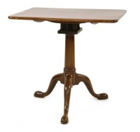 Lot 582 - A George III mahogany tripod table