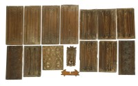 Lot 608 - Ten oak linenfold panels