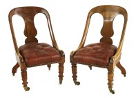 Lot 919 - A pair of William IV rosewood low chairs