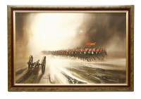 Lot 351 - John Bramfield
CHARGE OF THE LIGHT BRIGADE
Oil on canvas
Signed lower left
50 x 75cm