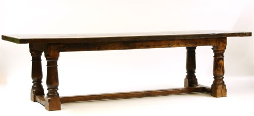 Lot 480 - A 17th Century style oak refectory table
