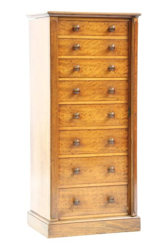 Lot 393 - A 19th century mahogany Wellington chest