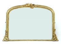 Lot 396 - A 19th century gilt over mantel mirror