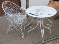 Lot 599 - A Regency style wirework conservatory chair