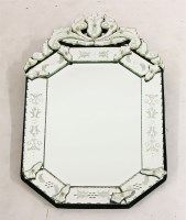 Lot 371A - A Venetian cut glass wall mirror