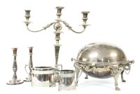 Lot 225 - A collection of silver-plated items