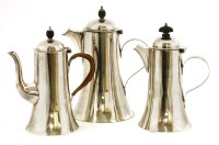 Lot 199 - A group of three coffee and hot water jugs