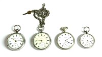 Lot 58 - Three assorted sterling silver open faced pocket watches