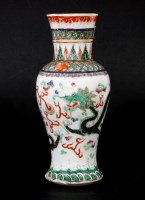 Lot 282 - A Chinese famille verte baluster vase