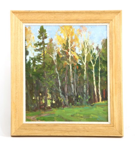Lot 304 - Alexandre Gusarevich (1908-1970 Russian)
AUTUMN FOREST 1960S
Signed and dated l.l.
