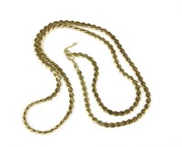 Lot 100 - A 9ct gold cobra link chain necklace