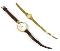 Lot 128 - A gold plated ladies Omega mechanical bracelet watch