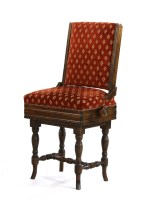 Lot 456 - A Victorian piano stool