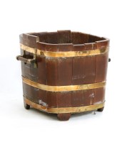 Lot 378 - A copper bound log bin