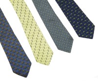 Lot 442 - Four Hermès silk ties
