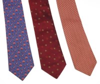 Lot 452 - Three Hermès silk ties