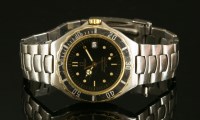 Lot 613 - A gentlemen's stainless steel and 18ct gold quartz Omega Seamaster Professional 200m