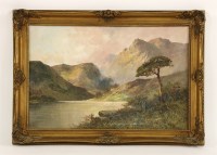 Lot 323 - Montgomery Ansell (19th/20th century)
A MOUNTAINOUS LAKE SCENE
Signed l.l.