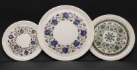 Lot 193 - An Indian marble and inlaid plate