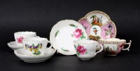 Lot 167 - Three Meissen cups and saucers