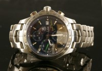 Lot 636 - A gentlemen's stainless steel Tag Heuer Link Ayrton Senna