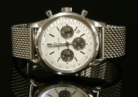 Lot 625 - A gentlemen's stainless steel Breitling Transocean chronograph automatic bracelet watch